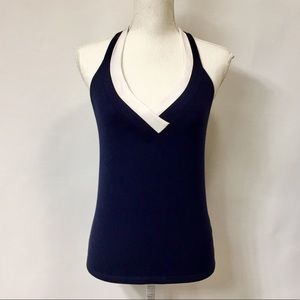 JONES NEW YORK  Navy & White halter top. Sz M. EUC